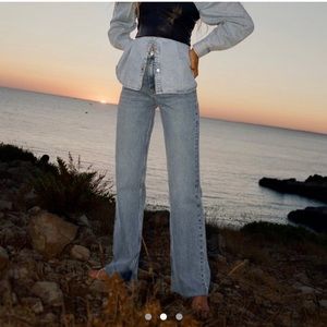 Hi rise wide leg Zara Jeans
